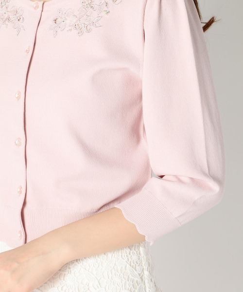 LODISPOTTO（ロディスポット）の「フルール刺繍フェアリーカーディガン（カーディガン/ボレロ・レディース・ホワイト/ネイビー/ピンク・MEDIUM）」の12枚目の写真