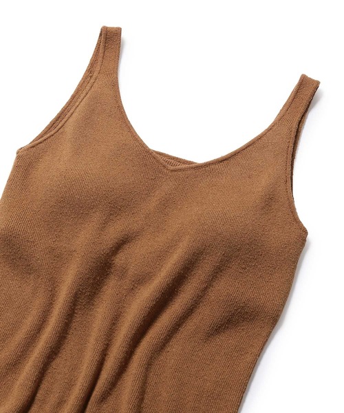 ROPE'(ロペ)の「リブニットカップ付きキャミソール(タンクトップ・レディース・ホワイト/ベージュ/ブルー・38)」の1枚目の写真