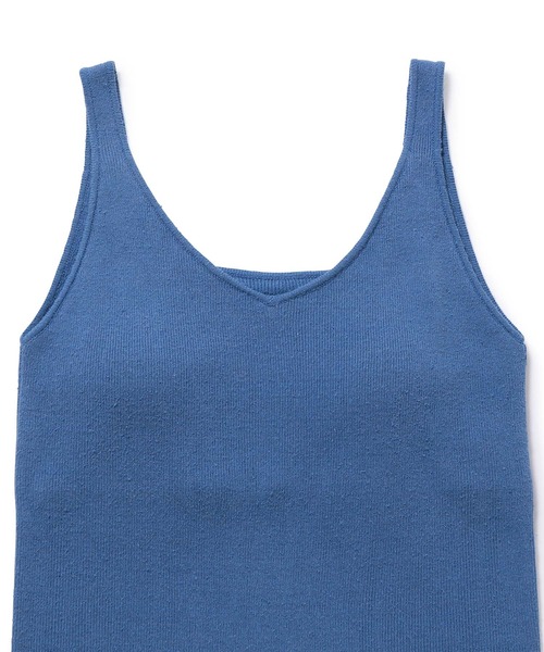 ROPE'(ロペ)の「リブニットカップ付きキャミソール(タンクトップ・レディース・ホワイト/ベージュ/ブルー・38)」の7枚目の写真