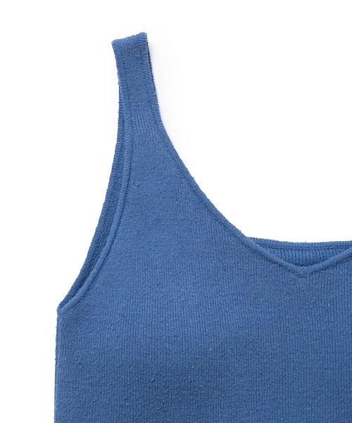 ROPE'(ロペ)の「リブニットカップ付きキャミソール(タンクトップ・レディース・ホワイト/ベージュ/ブルー・38)」の5枚目の写真