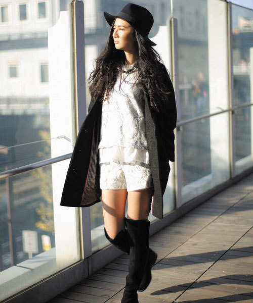 ROSE BUD(ローズバッド)の「S-LR-14207 FELT HAT(ハット・レディース・ブラック/グレー系その他/ネイビー/キャメル/ライトベージュ/アイボリー・ONE SIZE)」の14枚目の写真