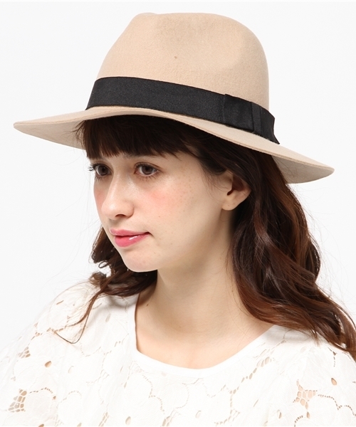 ROSE BUD(ローズバッド)の「S-LR-14207 FELT HAT(ハット・レディース・ブラック/グレー系その他/ネイビー/キャメル/ライトベージュ/アイボリー・ONE SIZE)」の9枚目の写真