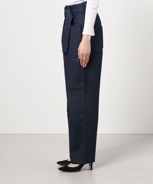 Figments(フィグメンツ)の「ベルテッドデニムパンツ(デニムパンツ・レディース・ブラック/インディゴブルー・FREE)」の15枚目の写真