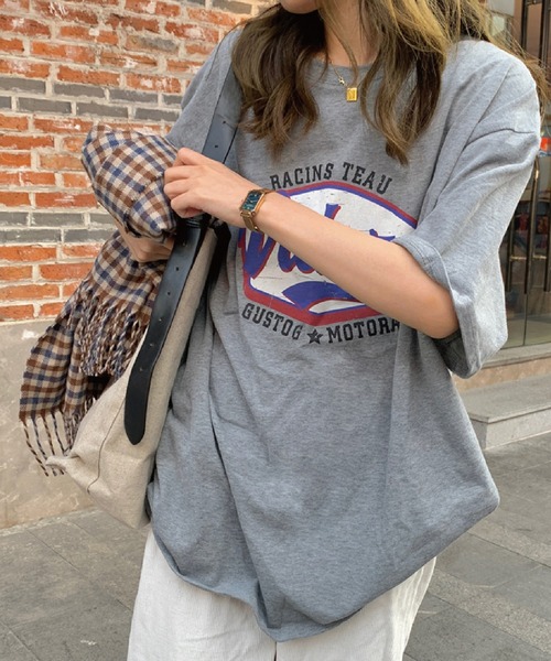 meJane（ミージェーン）の「ストリートプリントロゴカットTシャツ【ZOZOTOWN限定】（Tシャツ/カットソー・レディース・ホワイト/グレー/ブラウン・FREE）」の8枚目の写真