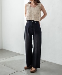 mystic | カットオフワイドフレアパンツ(デニムパンツ)