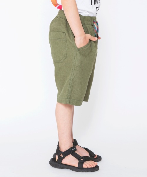 BRANSHES（ブランシェス）の「【爽パン】パナマ織りハーフパンツ（その他パンツ・キッズ・チャコールグレー/サックスブルー/マスタード/カーキオリーブ・100cm/90cm/150cm/120cm/130cm/80ｃｍ/110cm/140cm）」の20枚目の写真