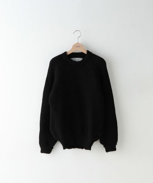BEAUTY&YOUTH UNITED ARROWS(ビューティーアンドユースユナイテッドアローズ)の「<Oldderby Knitwear> CHUNKY RIB CREW/ニット§(ニット/セーター・メンズ・ブラック/ダークグレー/ロイヤルブルー・SMALL/MEDIUM/LARGE)」の1枚目の写真