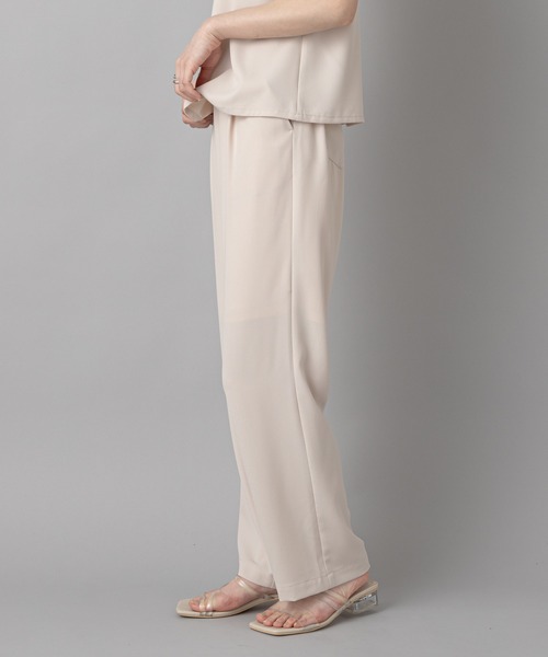 CIAOPANIC（チャオパニック）の「【SCENE by ciaopanic/シーン バイ チャオパニック】ジョーゼットイージースラックスパンツ/WEB・一部店舗限定（スラックス・レディース・ベージュ/サックスブルー/グリーン/ブルー/レッド/ブラック・FREE）」の14枚目の写真