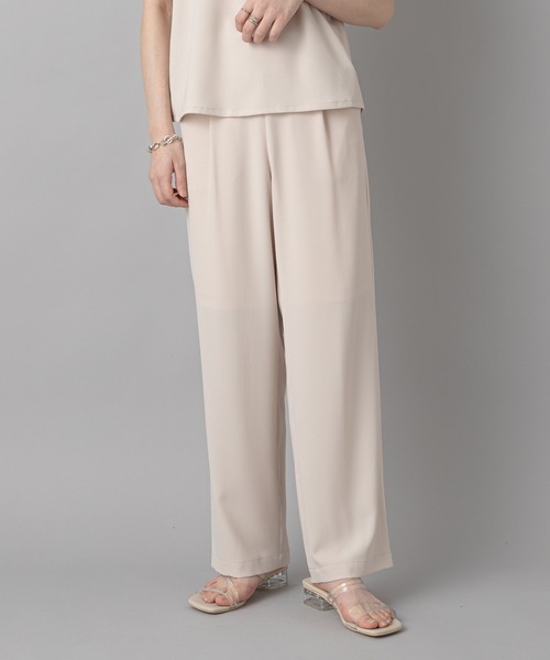 CIAOPANIC（チャオパニック）の「【SCENE by ciaopanic/シーン バイ チャオパニック】ジョーゼットイージースラックスパンツ/WEB・一部店舗限定（スラックス・レディース・ベージュ/サックスブルー/グリーン/ブルー/レッド/ブラック・FREE）」の10枚目の写真