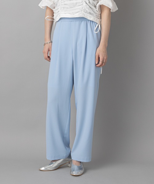 CIAOPANIC（チャオパニック）の「【SCENE by ciaopanic/シーン バイ チャオパニック】ジョーゼットイージースラックスパンツ/WEB・一部店舗限定（スラックス・レディース・ベージュ/サックスブルー/グリーン/ブルー/レッド/ブラック・FREE）」の19枚目の写真