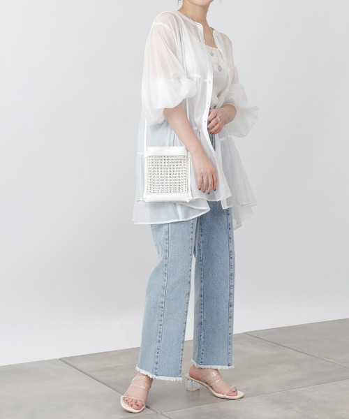 COLONY 2139（コロニートゥーワンスリーナイン）の「裾フリンジセンターシームデニムパンツ（その他パンツ・レディース・ブラック/オフホワイト/ブルー・LARGE/SMALL/MEDIUM）」の17枚目の写真