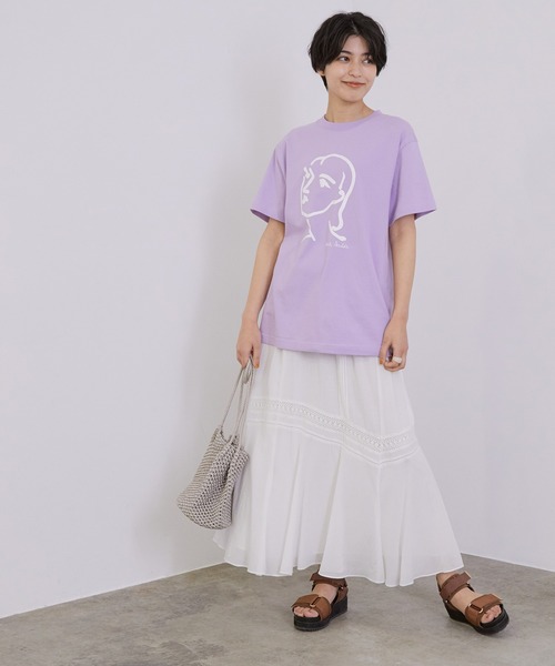 MADEMOISELLE ROPE レース＆ピンタックティアードスカート MADEMOISELLE ROPE'（マドモアゼル ロペ）の「【秋まで使える