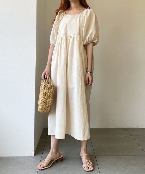 UNRELISH（アンレリッシュ）の「バックシャンリボンカフタンワンピース（ワンピース・レディース・ベージュ/アイボリー・MEDIUM）」の13枚目の写真