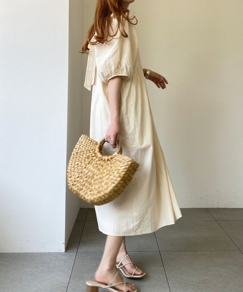 UNRELISH（アンレリッシュ）の「バックシャンリボンカフタンワンピース（ワンピース・レディース・ベージュ/アイボリー・MEDIUM）」の16枚目の写真