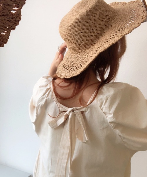 UNRELISH（アンレリッシュ）の「バックシャンリボンカフタンワンピース（ワンピース・レディース・ベージュ/アイボリー・MEDIUM）」の18枚目の写真