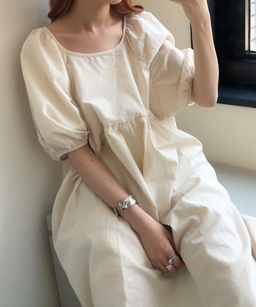 UNRELISH（アンレリッシュ）の「バックシャンリボンカフタンワンピース（ワンピース・レディース・ベージュ/アイボリー・MEDIUM）」の19枚目の写真