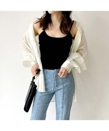 【MAISON BREEZE】カップ付き リブバックオープンキャミ 193-561-6341