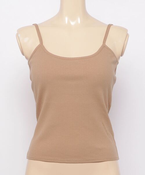MAISON BREEZE(メゾンブリーズ)の「【MAISON BREEZE】カップ付き リブバックオープンキャミ 193-561-6341(キャミソール・レディース・ブラック/ベージュ/ブラウン/オフホワイト・FREE)」の6枚目の写真