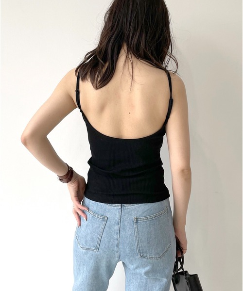 MAISON BREEZE(メゾンブリーズ)の「【MAISON BREEZE】カップ付き リブバックオープンキャミ 193-561-6341(キャミソール・レディース・ブラック/ベージュ/ブラウン/オフホワイト・FREE)」の16枚目の写真