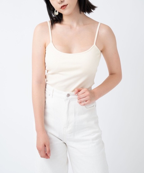 MAISON BREEZE(メゾンブリーズ)の「【MAISON BREEZE】カップ付き リブバックオープンキャミ 193-561-6341(キャミソール・レディース・ブラック/ベージュ/ブラウン/オフホワイト・FREE)」の10枚目の写真