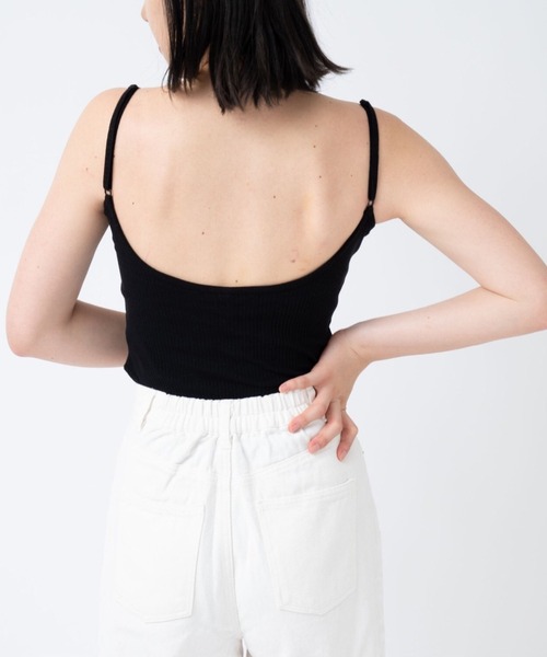MAISON BREEZE(メゾンブリーズ)の「【MAISON BREEZE】カップ付き リブバックオープンキャミ 193-561-6341(キャミソール・レディース・ブラック/ベージュ/ブラウン/オフホワイト・FREE)」の18枚目の写真