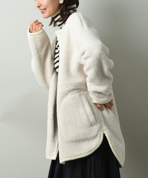 INTERPLANET（インタープラネット）の「ニードルナッピングリバーシブルコート（その他アウター・レディース・ベージュ/オフホワイト・FREE）」の13枚目の写真