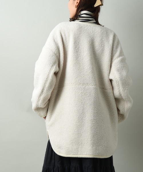 INTERPLANET（インタープラネット）の「ニードルナッピングリバーシブルコート（その他アウター・レディース・ベージュ/オフホワイト・FREE）」の12枚目の写真