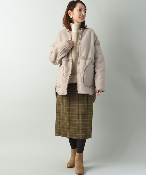 INTERPLANET（インタープラネット）の「ニードルナッピングリバーシブルコート（その他アウター・レディース・ベージュ/オフホワイト・FREE）」の19枚目の写真