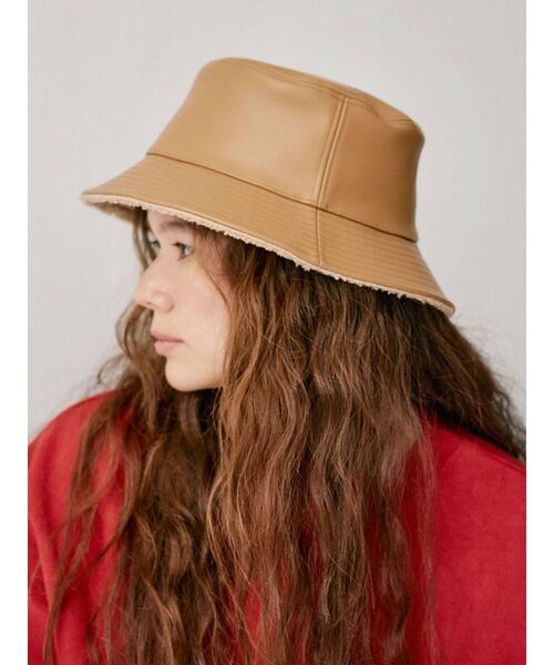 Ungrid（アングリッド）の「リバーシブルボアバケットハット（ハット・レディース・モカ/アイボリー・FREE）」の4枚目の写真