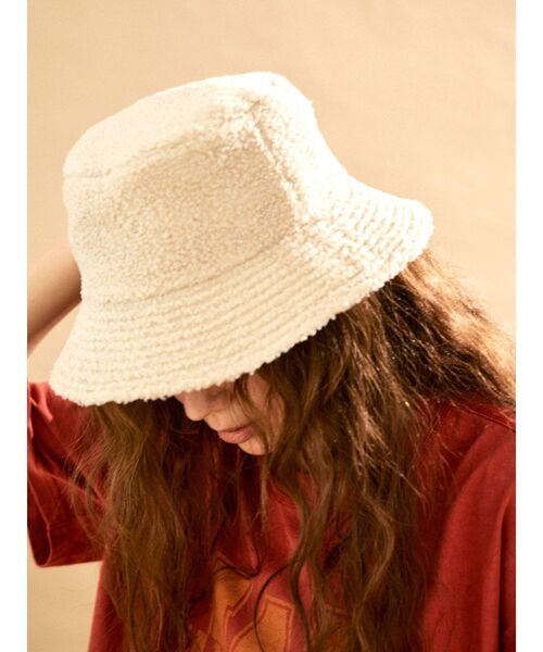 Ungrid（アングリッド）の「リバーシブルボアバケットハット（ハット・レディース・モカ/アイボリー・FREE）」の19枚目の写真