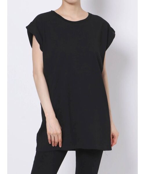 EMODA(エモダ)の「ボクシーロングトップ(Tシャツ/カットソー・レディース・ホワイト/ブルー/ブラック・FREE)」の1枚目の写真