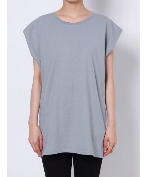 EMODA(エモダ)の「ボクシーロングトップ(Tシャツ/カットソー・レディース・ホワイト/ブルー/ブラック・FREE)」の8枚目の写真