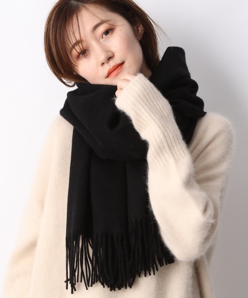 A part by(アパートバイ)の「カシミヤウールストール 949588(ストール/ショール・レディース・アイボリー/ブラック/ブラウン系その他2/イエロー系その他/ライトグリーン/グレー・FREE)」の21枚目の写真