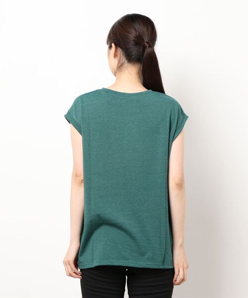 LOWRYS FARM（ローリーズファーム）の「ミジンボーダーノースリーブ　957496（Tシャツ/カットソー・レディース・ブラック/グリーン/オレンジ・FREE）」の5枚目の写真