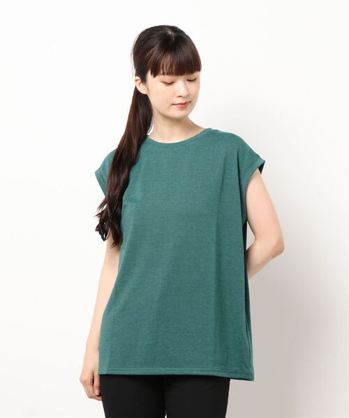 LOWRYS FARM（ローリーズファーム）の「ミジンボーダーノースリーブ　957496（Tシャツ/カットソー・レディース・ブラック/グリーン/オレンジ・FREE）」の8枚目の写真