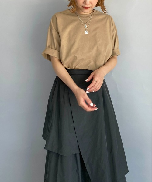 PICCIN（ピッチン）の「天竺ビックTシャツ（Tシャツ/カットソー・レディース・ベージュ/グレー/アイボリー・M）」の17枚目の写真