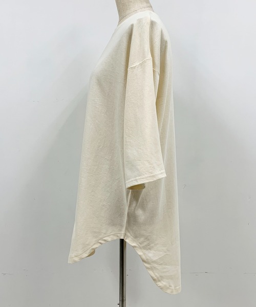 PICCIN（ピッチン）の「天竺ビックTシャツ（Tシャツ/カットソー・レディース・ベージュ/グレー/アイボリー・M）」の6枚目の写真