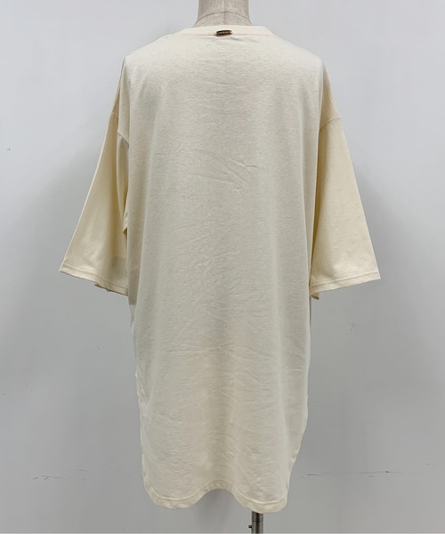 PICCIN（ピッチン）の「天竺ビックTシャツ（Tシャツ/カットソー・レディース・ベージュ/グレー/アイボリー・M）」の7枚目の写真