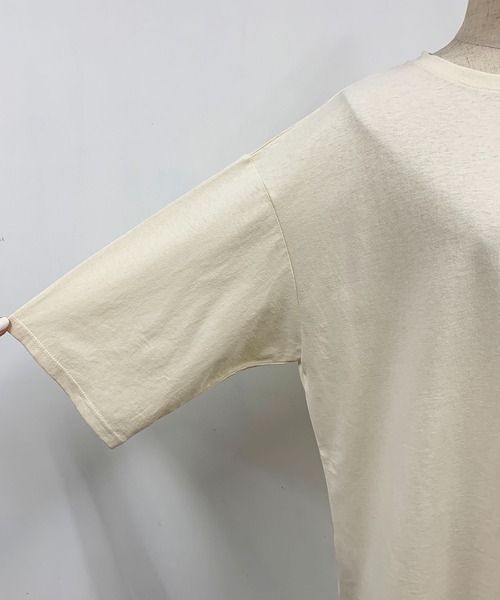 PICCIN（ピッチン）の「天竺ビックTシャツ（Tシャツ/カットソー・レディース・ベージュ/グレー/アイボリー・M）」の9枚目の写真
