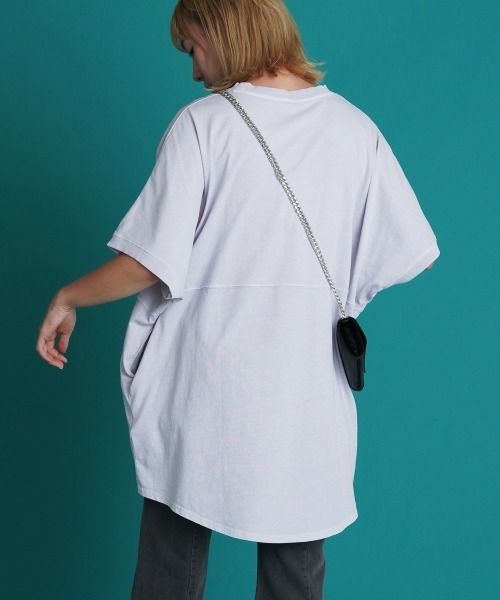 LUPILIEN(ルピリアン)の「カレッジロゴチュニック(Tシャツ/カットソー・レディース・チャコールグレー/ライトグレー/ピンク・FREE)」の5枚目の写真