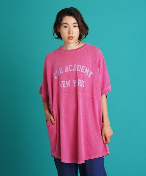 LUPILIEN(ルピリアン)の「カレッジロゴチュニック(Tシャツ/カットソー・レディース・チャコールグレー/ライトグレー/ピンク・FREE)」の11枚目の写真
