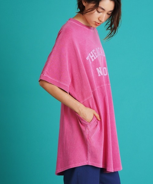 LUPILIEN(ルピリアン)の「カレッジロゴチュニック(Tシャツ/カットソー・レディース・チャコールグレー/ライトグレー/ピンク・FREE)」の12枚目の写真