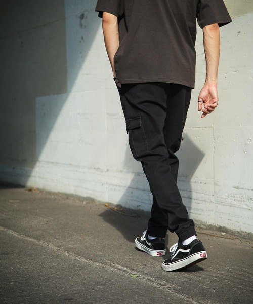 ZIP FIVE（ジップファイブ）の「【ZIP FIVE】テーパードスキニーカーゴジョガーパンツ（カーゴパンツ・メンズ・ベージュ/サックスブルー/ブラック系/ブラック/カーキ/ブルー・MEDIUM/LARGE/SMALL/X-LARGE）」の22枚目の写真