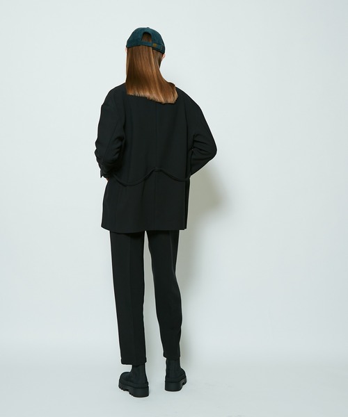 CIAOPANIC（チャオパニック）の「＃【SUPERTHANKS/スーパーサンクス】BELT TUCK TAPERD PT/タックテーパードパンツ（その他パンツ・レディース・ブラック/チェック/ライトベージュ・SMALL）」の10枚目の写真