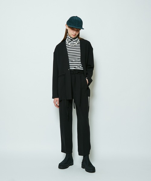 CIAOPANIC（チャオパニック）の「＃【SUPERTHANKS/スーパーサンクス】BELT TUCK TAPERD PT/タックテーパードパンツ（その他パンツ・レディース・ブラック/チェック/ライトベージュ・SMALL）」の20枚目の写真