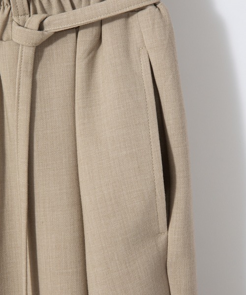 CIAOPANIC（チャオパニック）の「＃【SUPERTHANKS/スーパーサンクス】BELT TUCK TAPERD PT/タックテーパードパンツ（その他パンツ・レディース・ブラック/チェック/ライトベージュ・SMALL）」の12枚目の写真