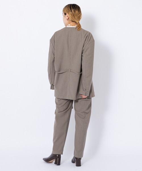 CIAOPANIC（チャオパニック）の「＃【SUPERTHANKS/スーパーサンクス】BELT TUCK TAPERD PT/タックテーパードパンツ（その他パンツ・レディース・ブラック/チェック/ライトベージュ・SMALL）」の18枚目の写真