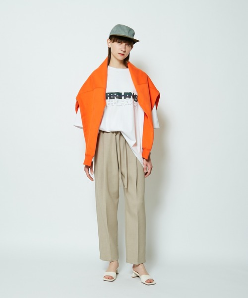 CIAOPANIC（チャオパニック）の「＃【SUPERTHANKS/スーパーサンクス】BELT TUCK TAPERD PT/タックテーパードパンツ（その他パンツ・レディース・ブラック/チェック/ライトベージュ・SMALL）」の16枚目の写真