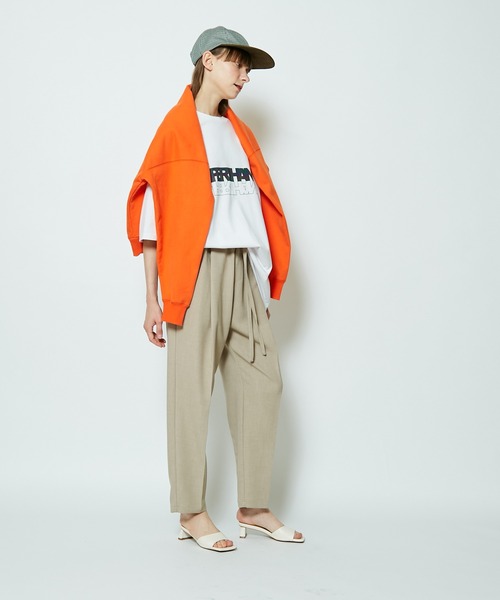 CIAOPANIC（チャオパニック）の「＃【SUPERTHANKS/スーパーサンクス】BELT TUCK TAPERD PT/タックテーパードパンツ（その他パンツ・レディース・ブラック/チェック/ライトベージュ・SMALL）」の22枚目の写真