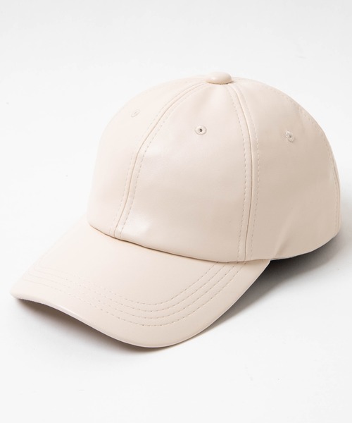WEGO（ウィゴー）の「WEGO/フェイクレザーキャップ（キャップ・レディース・ブラウン/オフホワイト/ブラック・FREE）」の13枚目の写真